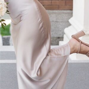 Elegant Satin Wide-Leg Pants